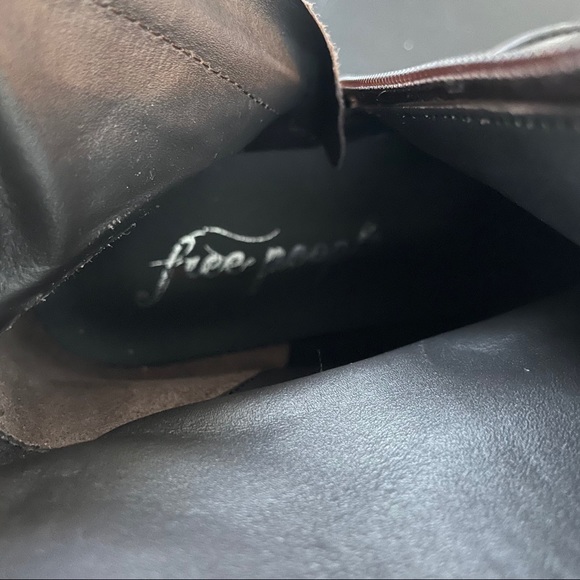 Free People dark brown leather ankle boot NWOT - Picture 2 of 7